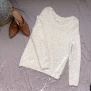 Fuzzy White Sweater